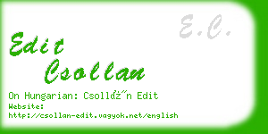 edit csollan business card